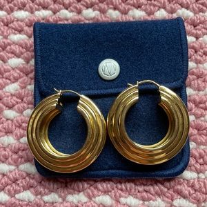 Missoma Large Chunky Ridge Hoop Earrings
